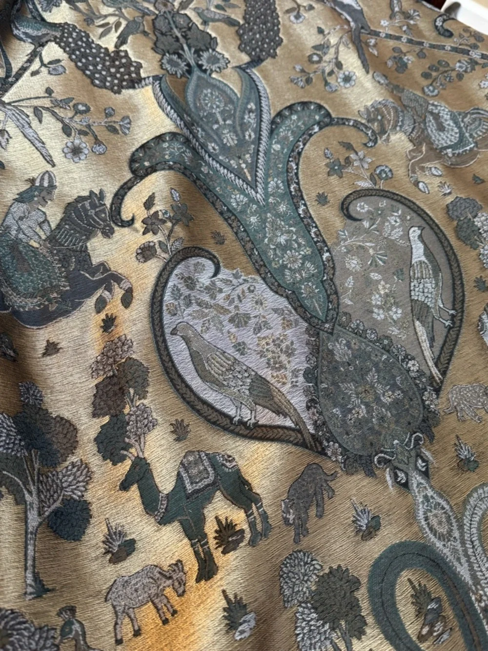 Moonlight Shawl with Peacock Design, Wedding Wrap - Picture 8 of 17